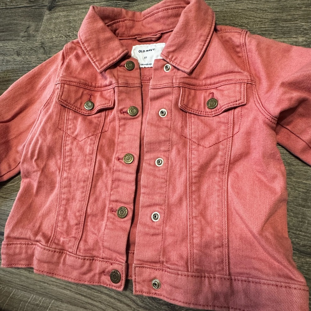 Girls 5t Gap White Dress, ON Pink Denim Jacket, Aspen Skirt/ Shirt Bundle Lot - Picture 2 of 9